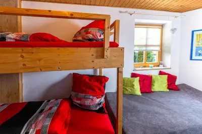 Ein Bett oder Betten in einem Zimmer der Unterkunft Ferienwohnung Spitzner
