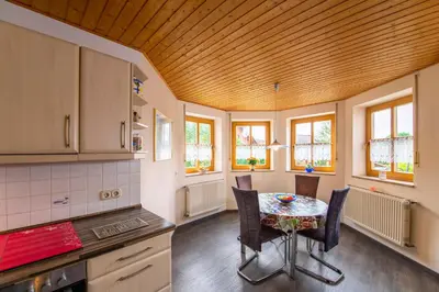 Küche/Küchenzeile in der Unterkunft Ferienwohnung Spitzner
