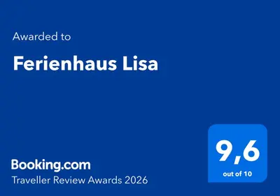 Ein Zertifikat, Auszeichnung, Logo oder anderes Dokument, das in der Unterkunft Ferienhaus Lisa ausgestellt ist