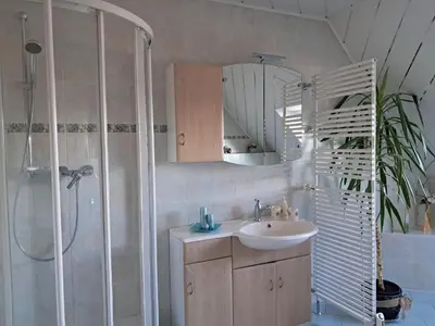 Ein Badezimmer in der Unterkunft Ferienwohnung Panoramablick