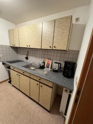 Küche/Küchenzeile in der Unterkunft 2-Raum Ferienwohnung Zentrumsnah Plauen