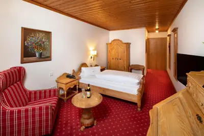 Ein Bett oder Betten in einem Zimmer der Unterkunft Brauereigasthof Jacob Bodenwöhr