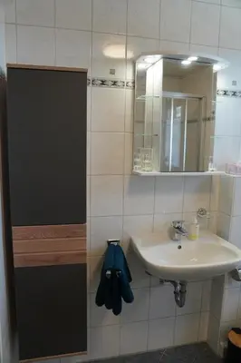 Ein Badezimmer in der Unterkunft Ferienwohnung Sebald