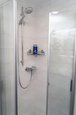 Ein Badezimmer in der Unterkunft AMBERG APART - Apartment-Wohnung 3 - Wohnraum auf Zeit