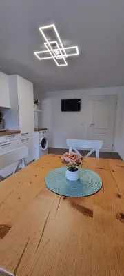 Küche/Küchenzeile in der Unterkunft gemütliche Ferienwohnung Achteltal