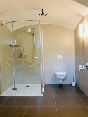 Ein Badezimmer in der Unterkunft Ferienwohnung Kuhberg