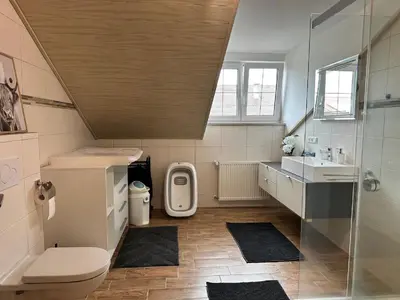 Ein Badezimmer in der Unterkunft Ferienwohnung Zur Ochsenweid