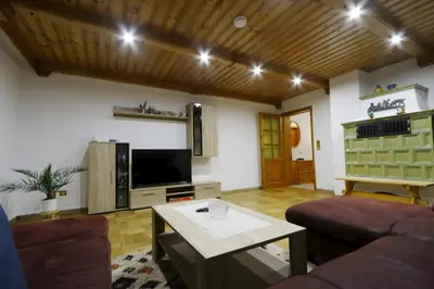 Ein Sitzbereich in der Unterkunft Ferienwohnung Anderswo