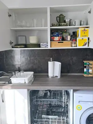 Küche/Küchenzeile in der Unterkunft Südhang Wohnung bei Mariahilfberg