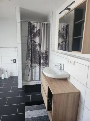 Ein Badezimmer in der Unterkunft Ferienwohnung