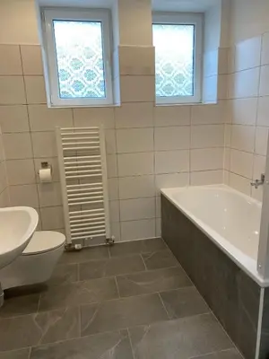 Ein Badezimmer in der Unterkunft Ferienwohnung direkt am Goldberg in Selb