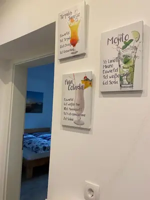Ein Bett oder Betten in einem Zimmer der Unterkunft Ferienwohnung direkt am Goldberg in Selb