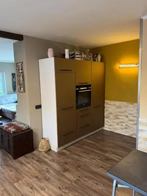 Küche/Küchenzeile in der Unterkunft Wunderschöne Ferienwohnung mit Kamin in Göritz 07927 Hirschberg