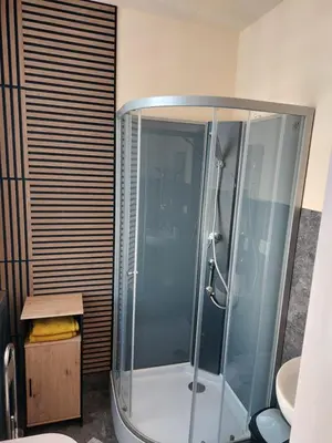 Ein Badezimmer in der Unterkunft Waldquelle 1