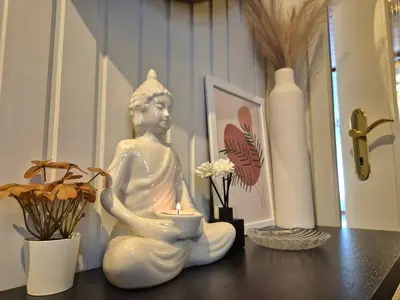 Grundriss der Unterkunft Cozy Farmhouse mit Terasse - 5min zum Waldweg