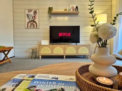 TV/Unterhaltungsangebot in der Unterkunft Cozy Farmhouse mit Terasse - 5min zum Waldweg