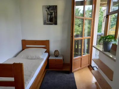 Ein Bett oder Betten in einem Zimmer der Unterkunft Goldsteig 1 - Einzelzimmer