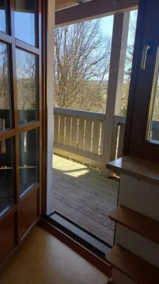 Ein Balkon oder eine Terrasse in der Unterkunft Goldsteig 1 - Einzelzimmer