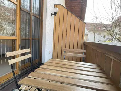 Ein Balkon oder eine Terrasse in der Unterkunft STA1067 Moderne Monteurwohnung mit Balkon