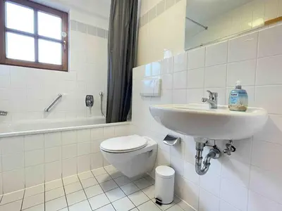 Ein Badezimmer in der Unterkunft STA1079 Moderne Monteurwohnung mit Balkon