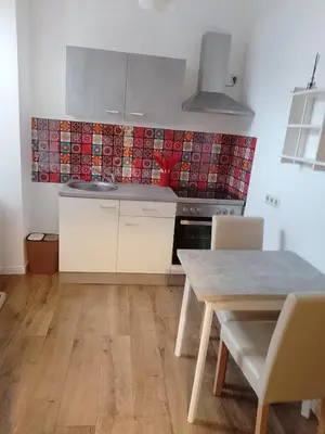 Küche/Küchenzeile in der Unterkunft Zum Ritter Ferienwohnung 500 Meter zum Freizeitpark Plohn
