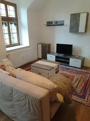 TV/Unterhaltungsangebot in der Unterkunft Zum Ritter Ferienwohnung 500 Meter zum Freizeitpark Plohn