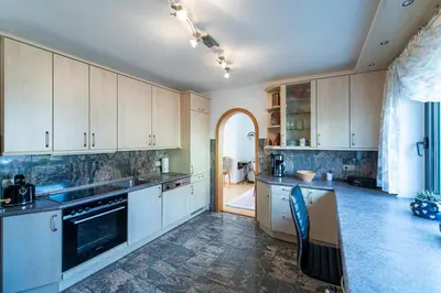 Küche/Küchenzeile in der Unterkunft Ferienwohnung Haus Siebenstern