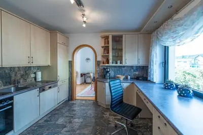 Küche/Küchenzeile in der Unterkunft Ferienwohnung Haus Siebenstern
