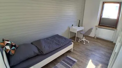 Ein Sitzbereich in der Unterkunft Ferienwohnung am Perlenbach