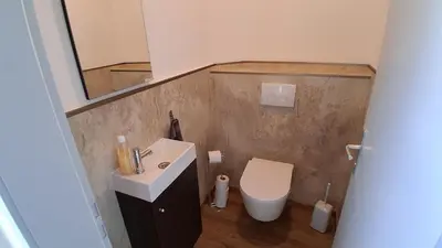 Ein Badezimmer in der Unterkunft Ferienwohnung am Perlenbach
