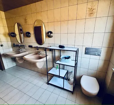 Ein Badezimmer in der Unterkunft FICHTELRAUM Dein Raum im Fichtelgebirge