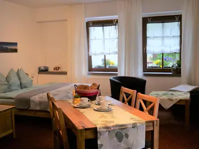 Ein Bett oder Betten in einem Zimmer der Unterkunft Ferienvermietung Engelstädter