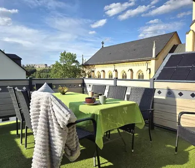 Das Gebäude in dem sich die Ferienwohnung befindet