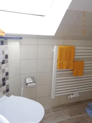Ein Badezimmer in der Unterkunft Ferienvermietung Engelstädter