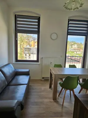 Ein Sitzbereich in der Unterkunft Westend 3