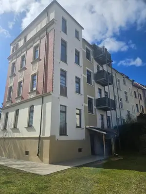 Das Gebäude in dem sich die Ferienwohnung befindet