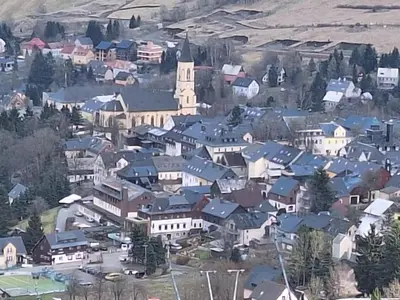 Ein allgemeiner Blick auf Kurort Oberwiesenthal oder ein Stadtblick von der Ferienwohnung aus