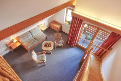 Ein Sitzbereich in der Unterkunft Ferienappartements Rausch