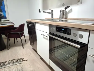 Küche/Küchenzeile in der Unterkunft Neu renovierte Wohnung mit Traumaussicht & Natur pur