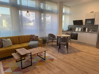Küche/Küchenzeile in der Unterkunft Central Hub