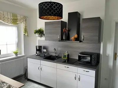 Küche/Küchenzeile in der Unterkunft Ferienwohnung Hagert - Ankommen und Wohlfühlen