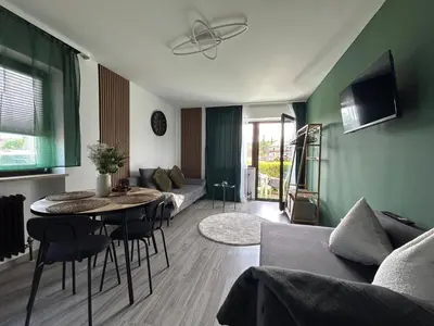 TV/Unterhaltungsangebot in der Unterkunft Gemütliches 2-Zimmer-Apartment im Fichtelgebirge - nahe der Skipiste mit Terrasse & Free Parking