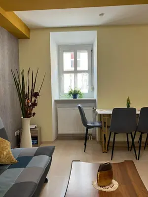 Ein Sitzbereich in der Unterkunft FestspielNest Bayreuth