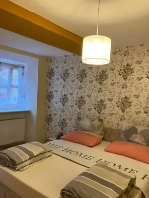 Ein Bett oder Betten in einem Zimmer der Unterkunft FestspielNest Bayreuth