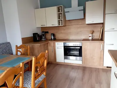 Küche/Küchenzeile in der Unterkunft Geräumige Ferienwohnung inmitten der Natur