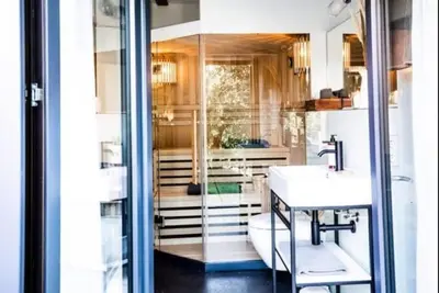 Grundriss der Unterkunft Tiny House mit eigener Sauna am Waldrand in der Fränkischen Schweiz