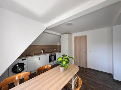 Küche/Küchenzeile in der Unterkunft Ferienwohnung Hubertus