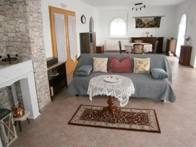 Ein Sitzbereich in der Unterkunft Villa Lindenpark