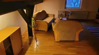 Ein Sitzbereich in der Unterkunft Ferienwohnung Jochen Riederer