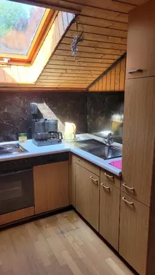 Küche/Küchenzeile in der Unterkunft Ferienwohnung Jochen Riederer